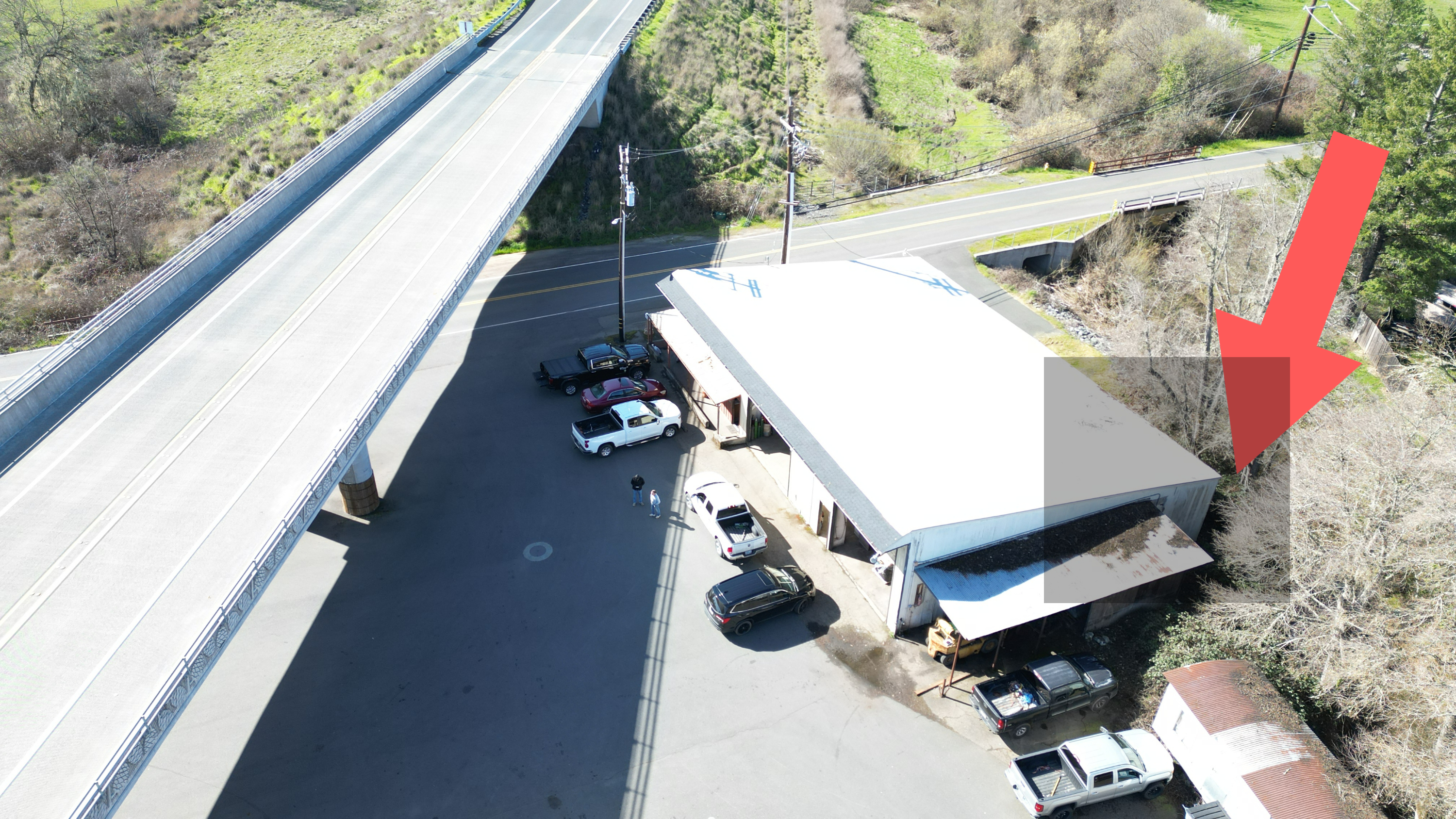 The foundation is damaged in this area